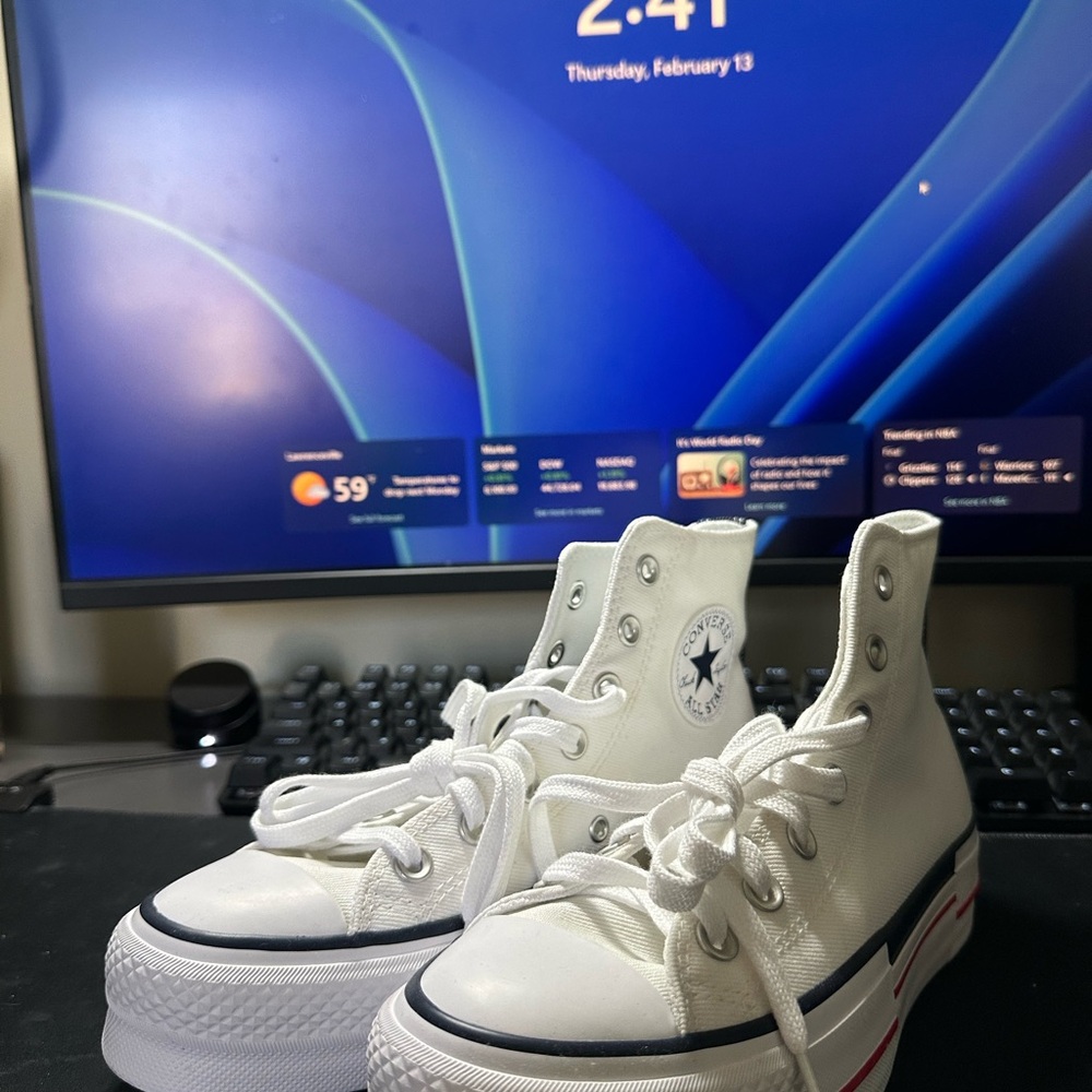 Converse White High-Top Sneakers